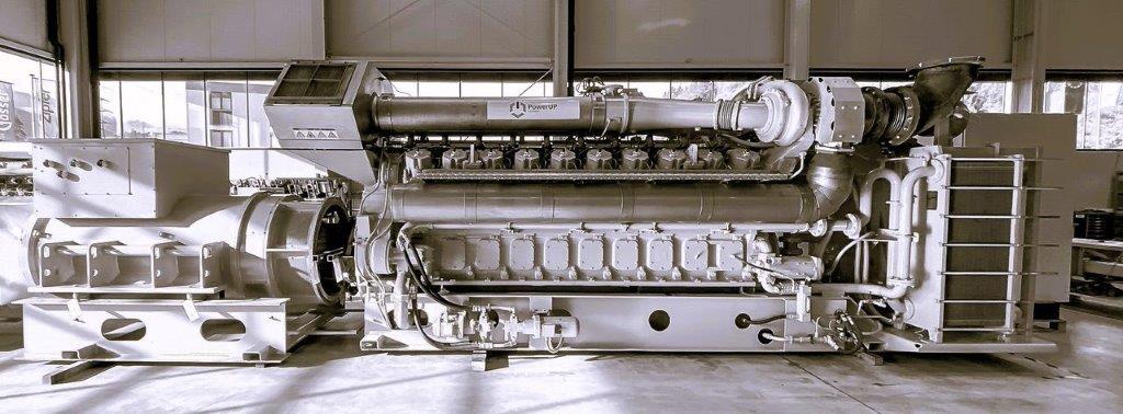 High-efficiency reciprocating gas generator set